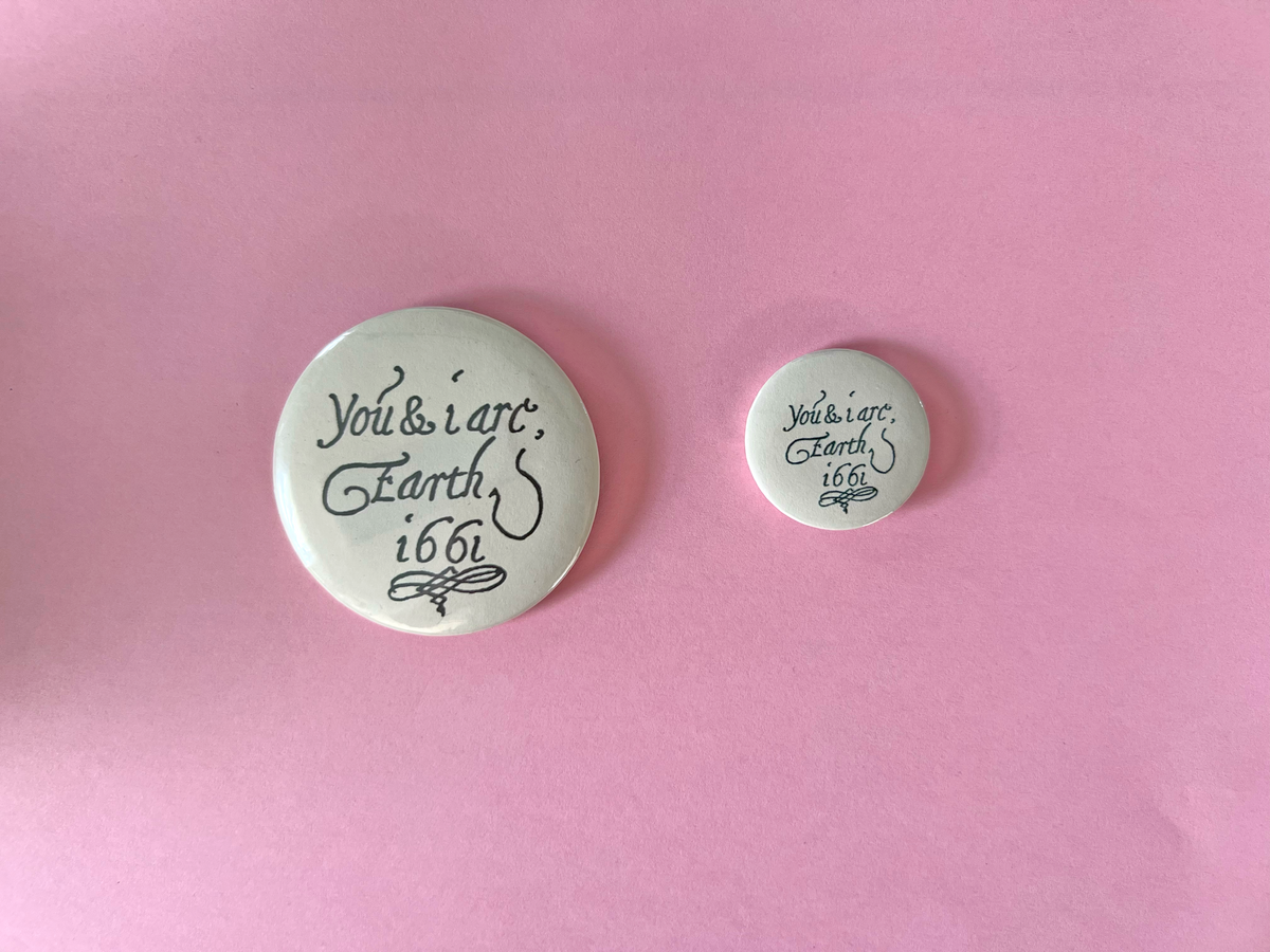 You and I are Earth 1661 Green Buttons